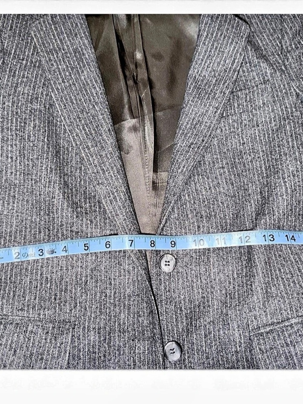 Vintage 70s/80s SIR for Her 100% Wool Pinstripe Skirt Suit Set Blazer + Midi Ski - Picture 4 of 9